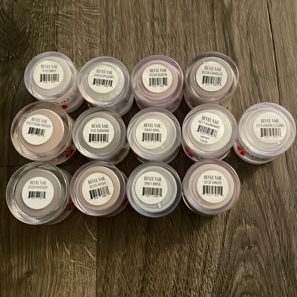 Revel Nail dip powders 1 ounce jars. Some are brand new.